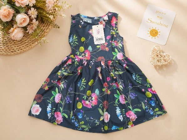 Floral Sleeveless Dress 1002