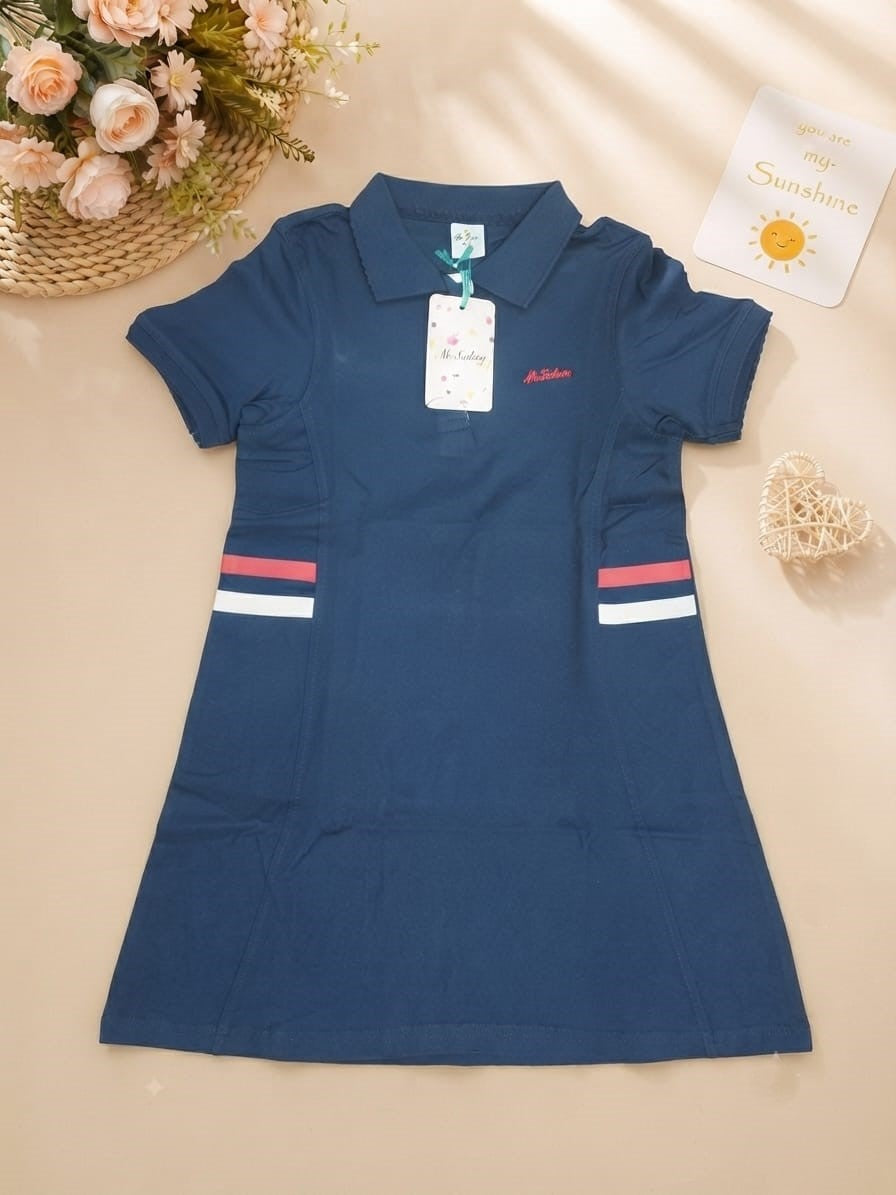 Short‑Sleeve Collared Dress BTG320