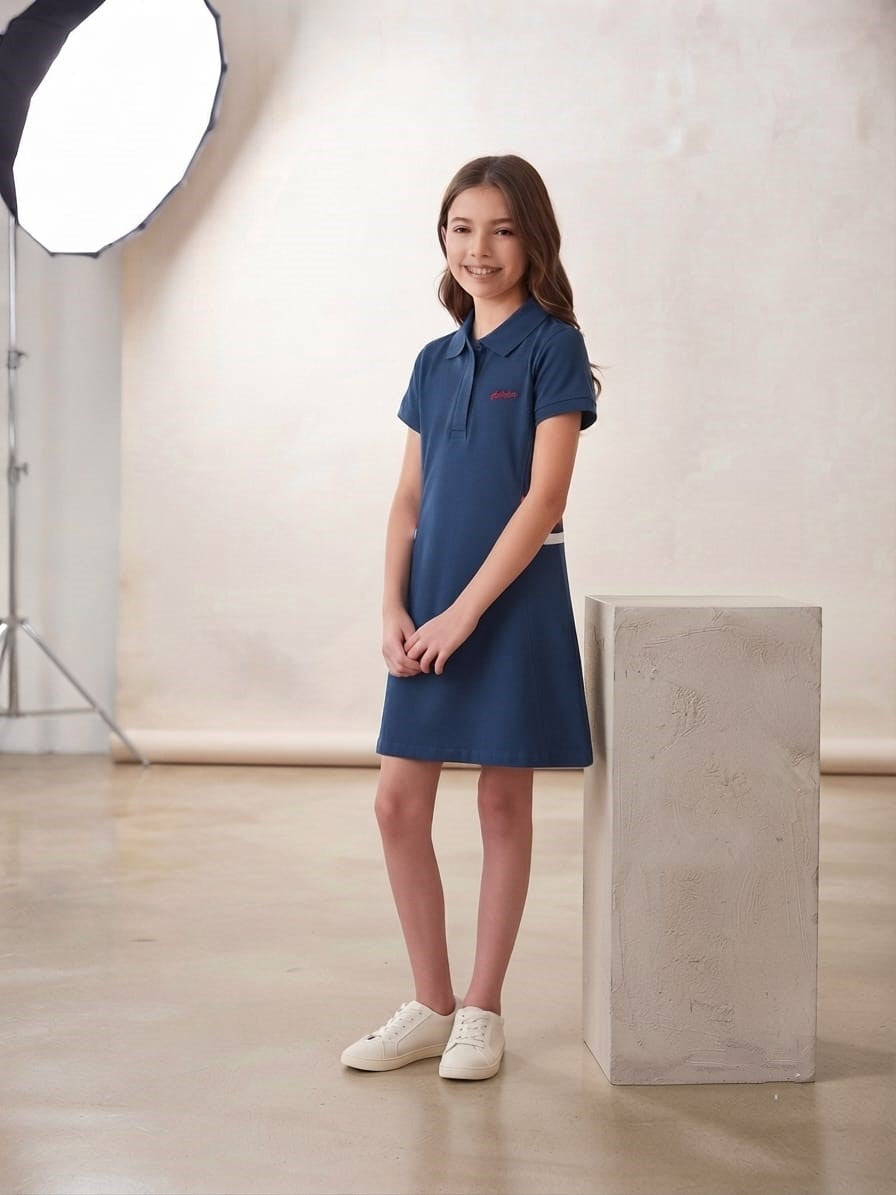 Short‑Sleeve Collared Dress BTG320
