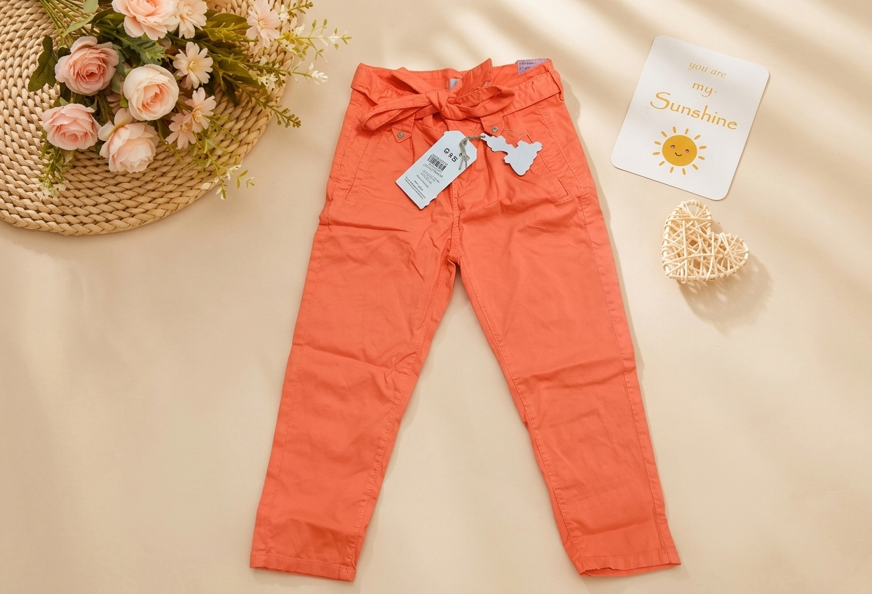 Charm Bow Belt Pants - 1327