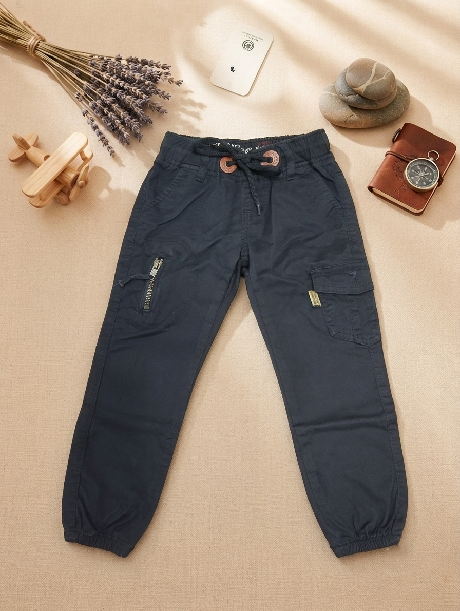Cargo Style Elastic Waist Pants 1961