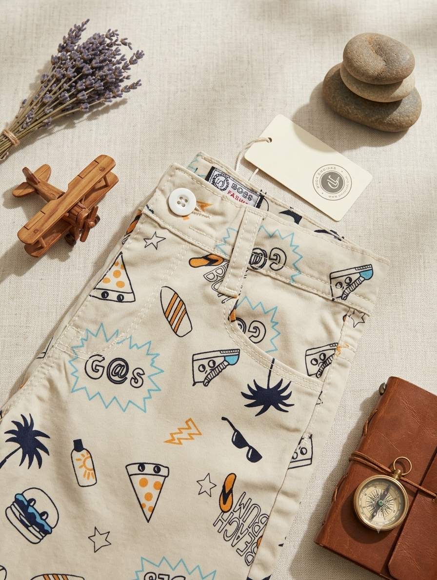 Good Vibes Printed Kids Shorts 1722
