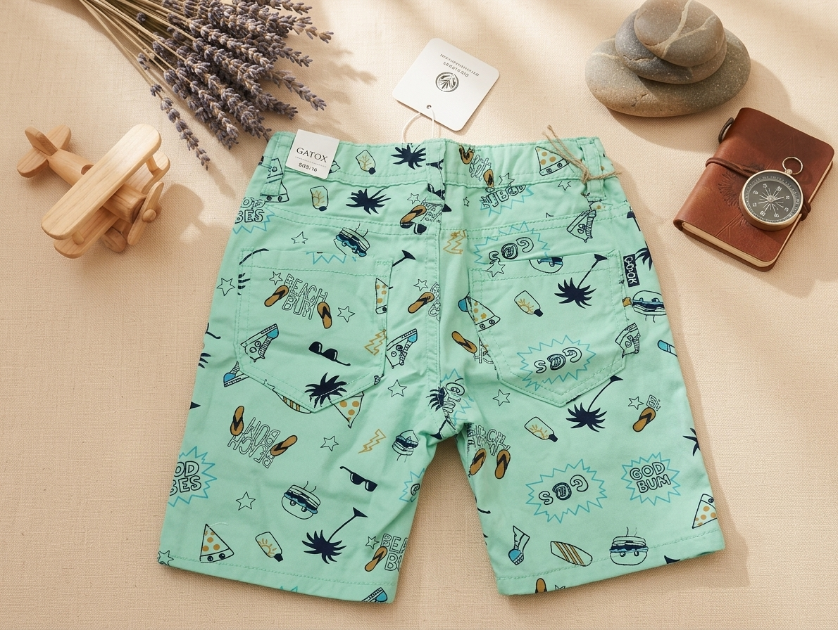 Good Vibes Printed Kids Shorts 1722
