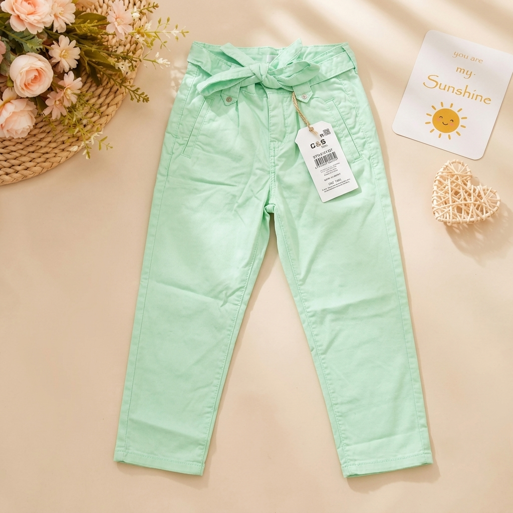 Charm Bow Belt Pants - 1327