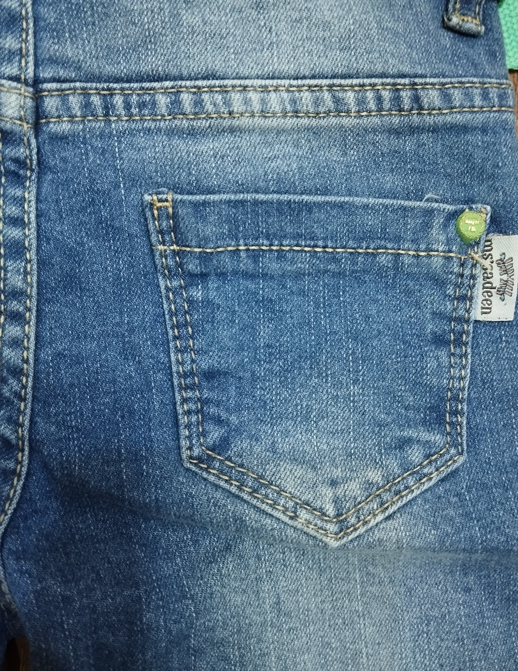 Light Blue Denim Jeans with Belt- 1801