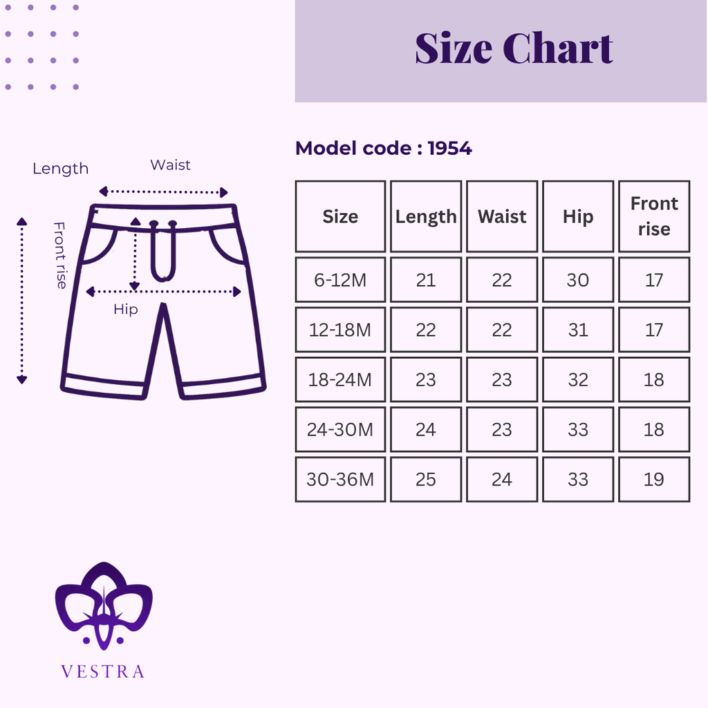Floral Embroidered Girls Shorts- 1954