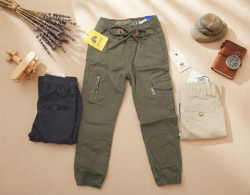 Cargo Style Elastic Waist Pants 1961