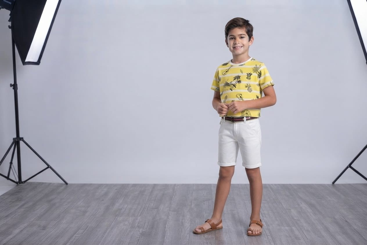 Tropical Striped round T-Shirt 367