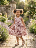 Wine Red Tie‑Dye Dress AK003