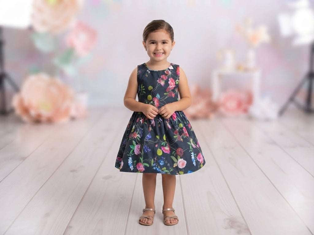 Floral Sleeveless Dress 1002