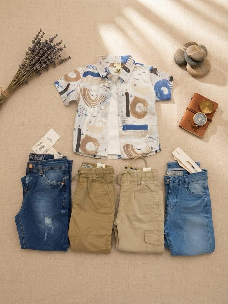 Boys’ Geometric Print Shirt AK010