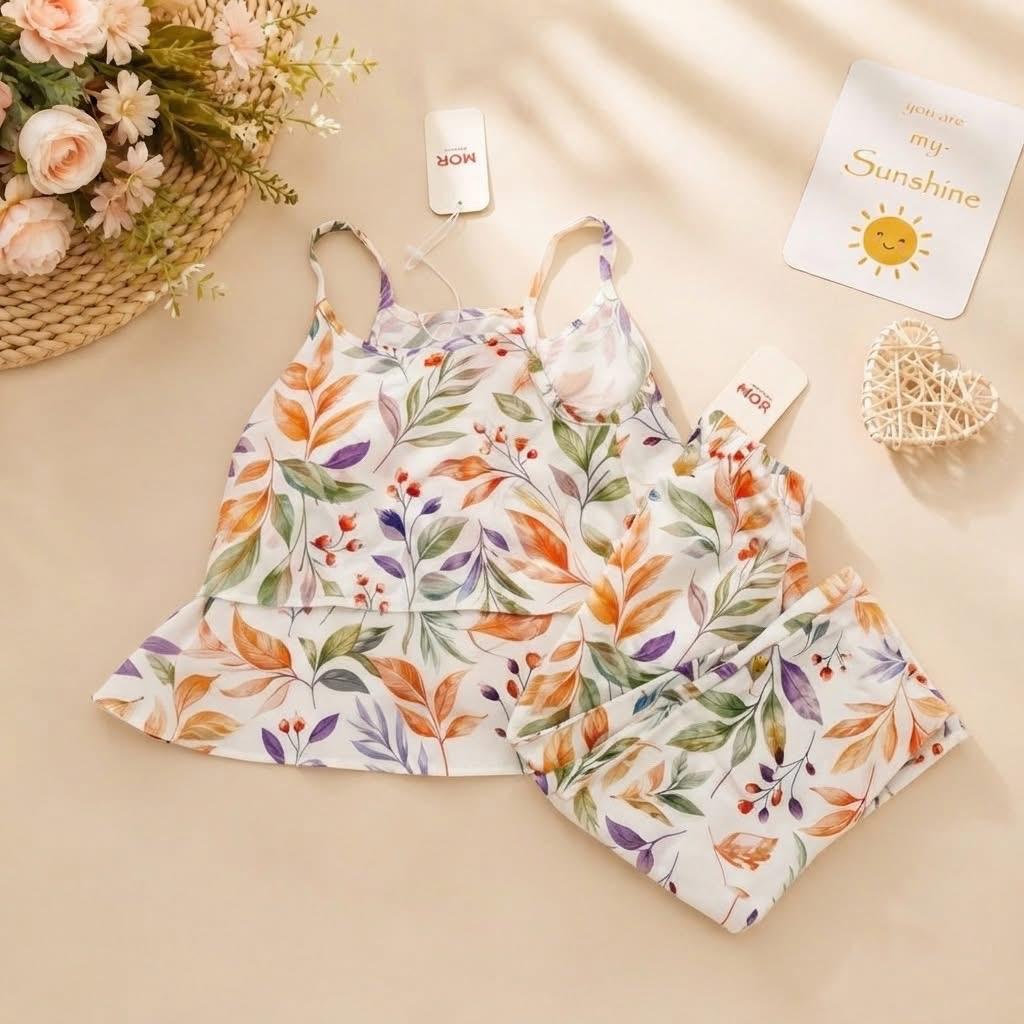 Tropical Leaf Jumpsuit - AK001